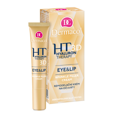 Dermacol Remodelačný krém na oči a pery (Hyaluron Therapy 3D Eye & Lip Wrinkle Filler Cream) 15 ml