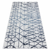 Eoshop Koberec COLOR 47278306 SISAL řádky, trojúhelníky béžový / modrý (Velikost: 140x200 cm)