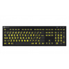 LogicKeyboard Logická klávesnica XLPrint NERO PC Yellow on Black UK 19811