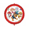 Procos Fóliový balón Paw Patrol červený kruh 46 cm