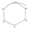 Silvego Strieborná retiazka na nohu Samantha s Brilliance Zirconia 23+3 cm ZT1A36751A