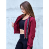 Crop Top mikina do pásu VSB LEA bordo, ZVOĽTE VEĽKOSŤ OBLEČENIA S/M