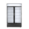 Chladnička typu Back Bar s podsvieteným panelom, dvojité dvere, Arktic, 512L, Čierna, 220-240V/510W, 1120x585x(H)1900mm
