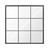 Zrcadlo v kovovém rámu 9SQUARE, černá, 90x90cm|Esschert Design