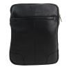 GROSSO Kožená pánska crossbody taška 22x28x6 cm čierna