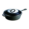 Hlboká liatinová panvica Lodge 26 cm s poklicou