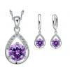Súprava šperkov (náhrdelník a náušnice) TEAR fialová (na objednávku cca 3 - 4 týdny)