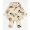 Detský komplet - George 86 Brown Baby Set, ECRU 2 ks. (Fleece Tracksuit Mouse Minnie George 12-18M)