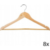 5five Dřevěná ramínka na kabáty a oblečení, 8 kusů, ZELLER