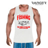 Pánske tielko RANGER® - motív Rybárčenie 02 Červená 4XL