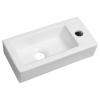 SAPHO - ZOE keramické umývadlo 37x18 cm, otvor pre batériu vpravo AR495