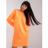 Oranžové dámske mikinové šaty s vreckami EM-SK-717.33X-orange ONE SIZE