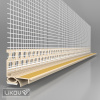 PVCLS2‑FLEX COLOR lišta okenná začisťovacia 2D – RAL 1015 Slonová kosť