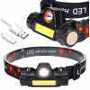 Reoo plochá reoo lampa lampa lampa chromá 400 lm (LED predná baterka Strong na čelo 4 v 1)