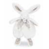 Plyšový zajačik na maznanie Bunny Comforter White Doudou et Compagnie v darčekovom balení biely 29 cm od 0 mes