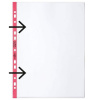 Euroobal DURABLE otvorený zľava A4 90mic s červeným okrajom 100ks