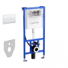 Laufen - podomietková nádržka CW2 s úchytmi + tlačidlo matný chróm AW1 + zvuková izolácia