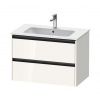 Duravit Ketho.2 Umývadlová skrinka, 55x81x48 cm, 2 zásuvky, lesklá biela K25263022220000