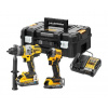 DeWALT Náradie - 18V AKU súprava príklepovej vŕtačky a rázového uťahovača, 1x aku 1,7 Ah, 1x aku 5,0 Ah, nabíjačka DCK2052H1E1T