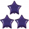 FLEXMETAL Balón fóliový – hviezda, fialová, 45 cm, 3 ks 8595596328796