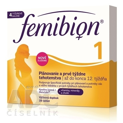 P&G Health Austria GmbH & Co. OG Femibion 1 Plánovanie a prvé týždne tehotenstva tbl (kys. listova + vitamíny, minerály) 1x28 ks
