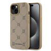 Karl Lagerfeld PU Karl Heads Pattern Magsafe zadný kryt pre iPhone 15 Beige