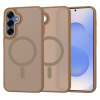 Techsuit HaloFrost MagSafe Series puzdro pre Samsung Galaxy S25 – pieskovohnedé (Sandstone Brown)