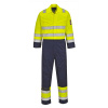 PORTWEST HI-VIS MODAFLAME MV28 / Nehorľavá reflexná kombinéza, antistatická - HV žltá/námorná modrá XL
