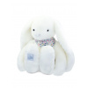 Doudou Plyšový králik XXL so šatkou biely 50 cm