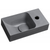 Sapho SMALL PICCOLINO betónové umývadlo 30,8x17cm, batéria vpravo, šedá mat PK30517