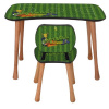 HOME ELEMENTS & POPCORN Stolík detský, stredný so stoličkou, Futbal