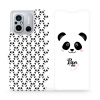 Flipové pouzdro Mobiwear - Xiaomi Redmi 12C - M030P Panda Amálka (Knížkové flip pouzdro, obal, kryt na mobil Xiaomi Redmi 12C - M030P Panda Amálka, materiál Umělá kůže + TPU - ochrana 360°, stojánek,