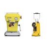 Ascaso Dream PID, Sun Yellow + Eureka Helios 75, yellow