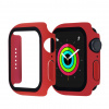 eses Ochranné puzdro s tvrdeným sklom pre Apple Watch 38/40/41/42/44/45 mm Veľkosť púzdra: 38mm, Farba: červená