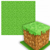 CUKROVÝ VÝTLAČOK OBLÁTOK CUKROVÁ HMOTA PIXELY TRÁVA NA VRCH TORTY DO OKRAJA