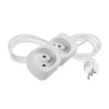 Emos prodlužovací kabel 1,4 m / 2 zásuvka / bílý / PVC / 1 mm2 1902020141