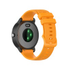 eses Jednofarebný silikónový remienok pre smart hodinky Garmin 20 mm Farba: oranžová