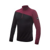 SENSOR MERINO EXTREME pánské triko dl.rukáv zip černá/port red 22200049-02
