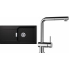 Set Schock S18-11 (dřez Manhattan D-100L Nero + baterie Epos.120 Chrom)