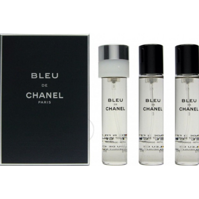 Chanel Bleu de Chanel, Toaletná voda 3x20ml s rozprašovačom pre mužov