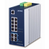 Planet IGS-6325-8T4X priemyselný L3 switch, 8x1Gb, 4x10Gb SFP+, 12-48VDC, -40 ~ 75 ° C, IP30, fanless