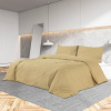 zahrada-XL Súprava obliečok sivohnedá 155x220 cm ľahké mikrovlákno 135991