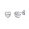 Stříbrné náušnice Azalea s čirým tančícím Brilliance Zirconia
