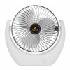 Prenosný ventilátor Kisonli F105, 2000mAh – biela/strieborná
