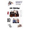 CUKROVÁ TLAČ jedlý obrázok na tortu Cukrová hmota ONE DIRECTION SADA + MENO 9
