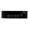 StarTech.com 4 Port DVI VGA Dual Monitor KVM Switch USB with Audio and USB 2.0 Hub (SV431DDVDUA) - Přepínač KVM / audio / USB - 4 x KVM / zvuk / USB - 1 místní uživatel - desktop - pro P/N: IM12D1500P