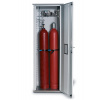 asecos Skriňa na plynové fľaše, 2 x 50 l plynové fľaše, š 700 mm, 1-krídlové dvere vpravo, sivá