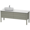 DURAVIT Luv stojaca skrinka pod umývadlo vľavo, pod dosku, 4 zásuvky, 1733 x 570 x 743 mm, stone šedá matná lakovaná, LU9568L9292