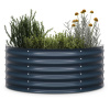 Blumfeldt High Grow Half Circle, polkruhový vyvýšený záhon, 105x43x60 cm, z vlnitého oceľového plechu, jednoduchá montáž, odolný voči hrdzi a mrazu (GDMB4-Bl-HGHC-An)