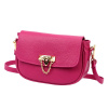 Dámska malá kožená crossbody kabelka fuksia na telefón Luka 26-125